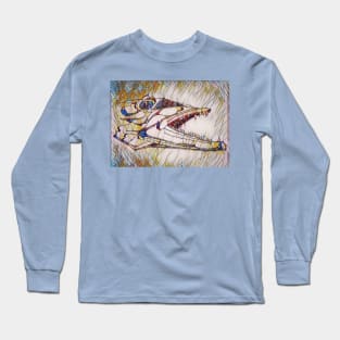 Barracuda in the Abstract Sea Long Sleeve T-Shirt